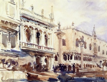  Dog Painting - The Piazzetta and the Doges Palace John Singer Sargent